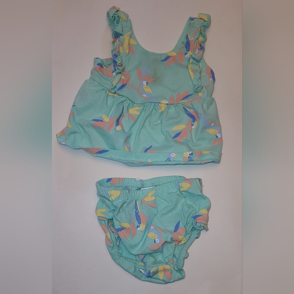 Carter's 9 month girl's two piece swim suit